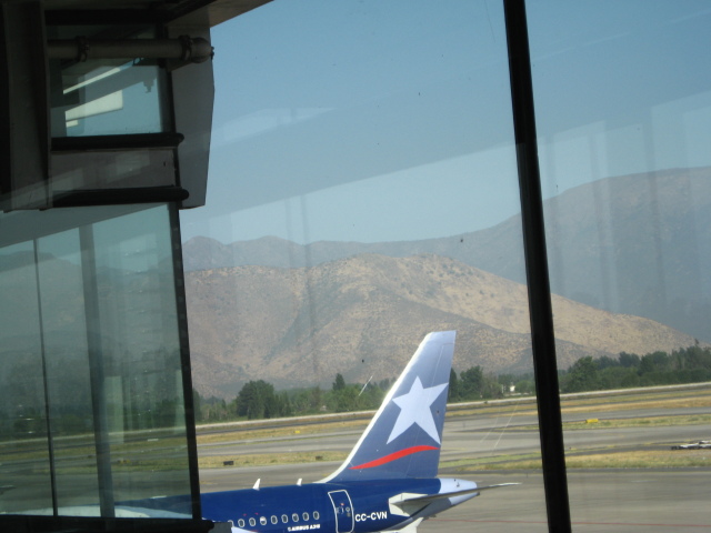 Santiago airport.  Looks like Pasadena.