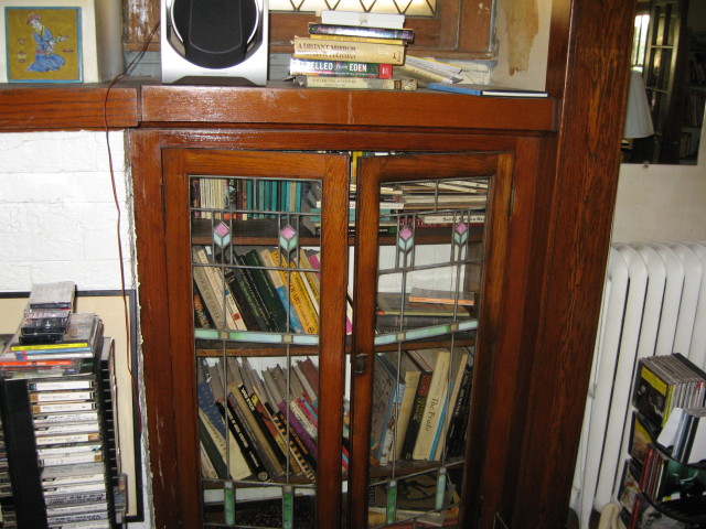 built-in glass cabinets