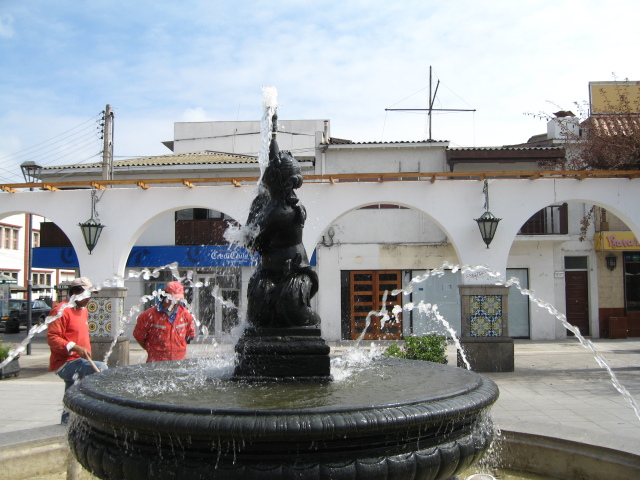 Fountain in a little square